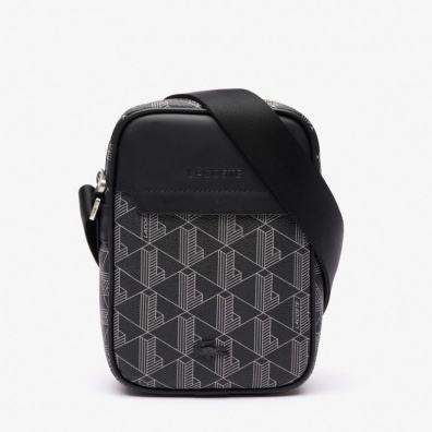 Τσαντάκι Χιαστί Lacoste NH4410LX-LGH45 Μάυρο Γκρι