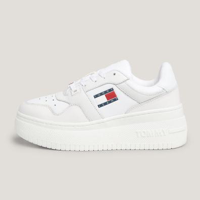 Flatform Sneaker Tommy Hilfiger Retro Basket EN0EN02536-0K4 Άσπρο