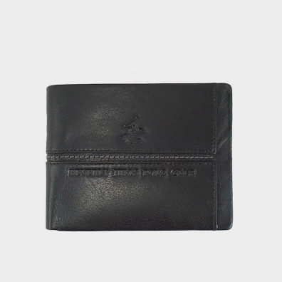 Δερμάτινο Πορτοφόλι με Flap Beverly Hills Polo Club Line BH-1563 Μαύρο