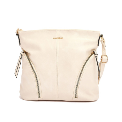 Τσάντα ώμου ταχυδρόμου-QR-22009 - Μπέζ