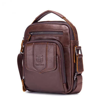 Δερμάτινο τσαντάκι ώμου Bull Captain  DJB 777 Σκούρο Καφέ