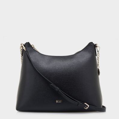 Δερμάτινη Τσάντα Ώμου DKNY Bryant R21C3R74 Μαύρο Χρυσό