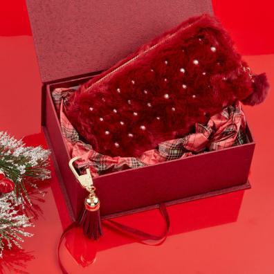 Σετ Δώρου Πορτοφόλι-Μπρελόκ Santa Baby Κόκκινο