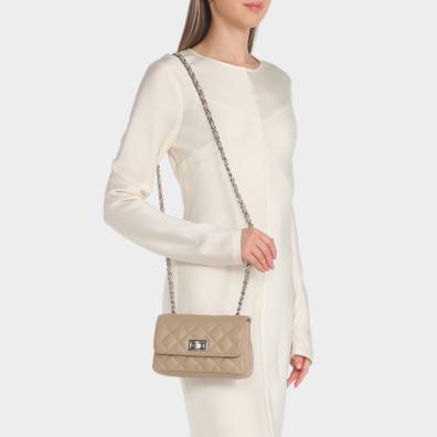 Δερμάτινο Καπιτονέ Τσαντάκι Pierre Cardin 1372 Μπεζ