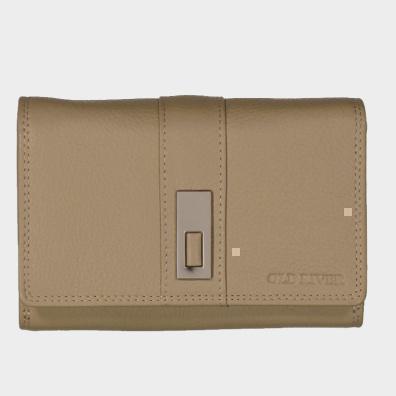 Δερμάτινο Πορτοφόλι Old River 6022-FN Μπεζ