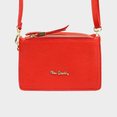 Δερμάτινο Τσαντάκι Χιαστί Pierre Cardin 1892 Κόκκινο