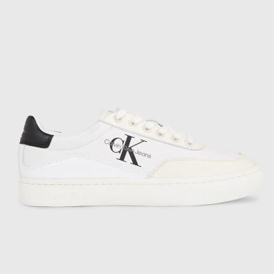 Δερμάτινο Sneaker Calvin Klein YW0YW01296_01W Άσπρο Μπεζ