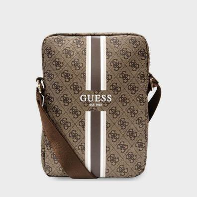 Τσαντάκι Χιαστί για Tablet 10'' Guess 4G Stripes GUTB10P4RPSW Καφέ