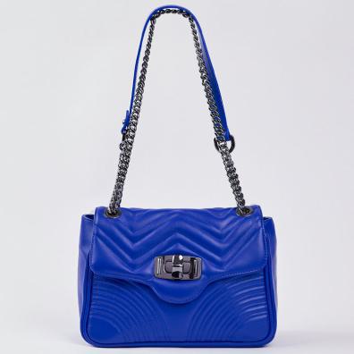 Δερμάτινη Καπιτονέ Τσάντα Ώμου Pierre Cardin 1733 Μπλε