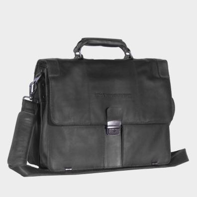 Δερμάτινος Χαρτοφύλακας Chesterfield C48.0228.00 Μαύρο