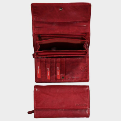 Δερμάτινο Πορτοφόλι Old River WS-52053 Κόκκινο