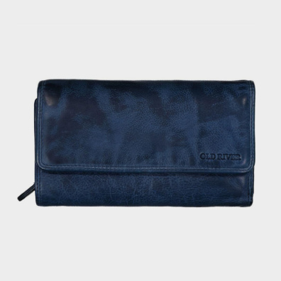 Δερμάτινο Πορτοφόλι Old River WS-52053 Μπλε