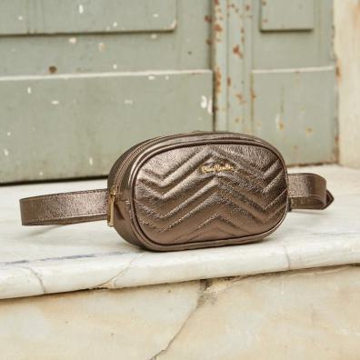 Δερμάτινο Τσαντάκι Μέσης Pierre Cardin 1649 Μπρονζέ Χρυσό