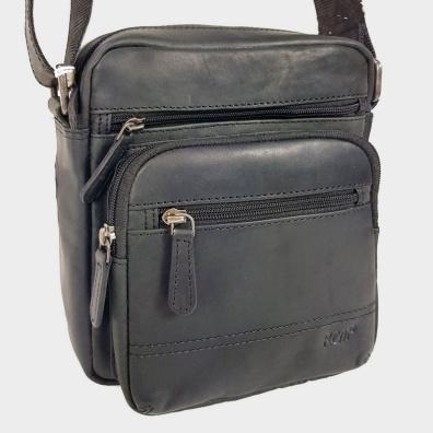 Δερμάτινο Τσαντάκι Χιαστί RCM H13 Μαύρο