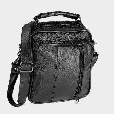 Δερμάτινο Χιαστί Τσαντάκι RCM XH261-B Μαύρο