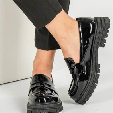 Λουστίν Μοκασίνια Με Chunky Σόλα My Choice OM2209-1 Μαύρο
