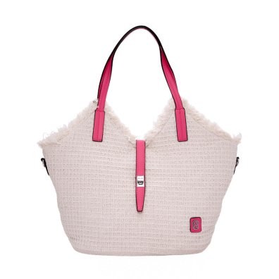 Ψάθινη τσάντα ώμου BAGTOBAG BY-31402 Φούξ