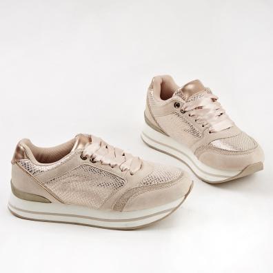Sneaker Με Snakeskin Exe Rosanna Ροζ-Χρυσό