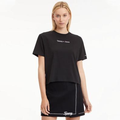 T-shirt Tommy Hilfiger DW0DW15049-BDS Μαύρο