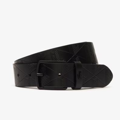 Δερμάτινη Ζώνη Lacoste 3RC4093-000 Μαύρο