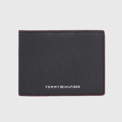 Δερμάτινο Πορτοφόλι - Καρτοθήκη Tommy Hilfiger AM0AM11607_BDS Μαύρο