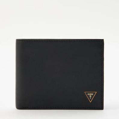 Δερμάτινο Πορτοφόλι Guess SMSCLELEA24-BLA Μαύρο