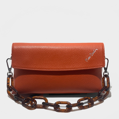 Δερμάτινο Τσαντάκι Χιαστί Pierre Cardin 55067 Πορτοκαλί