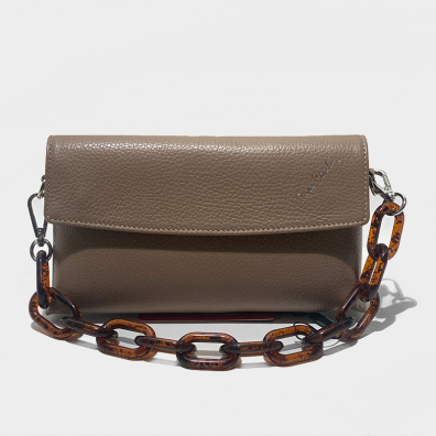 Δερμάτινο Τσαντάκι Χιαστί Pierre Cardin 55067 Σκούρο Μπεζ