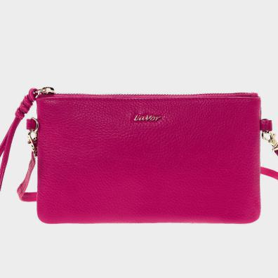 Δερμάτινο Χιαστί Τσαντάκι / Φάκελος Lavor 1-6033 Φούξια