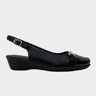 Εξώφτερνη Γόβα Με Ρυθμιζόμενο Λουράκι Piccadilly 143209-2 Μαύρο