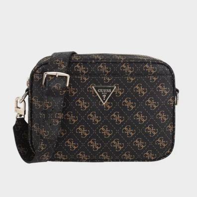 Τσάντα Χιαστί Guess QG877814-BRN Καφέ