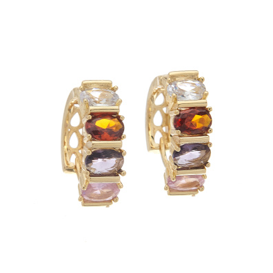 Κρίκος με πέτρες XM-8805-7 - Χρυσό