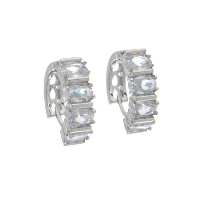 Κρίκος με πέτρες XM-8805-7 - Ασημί