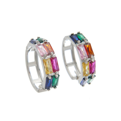 Κρίκος με πέτρες XM-8801-11 - Ασημί