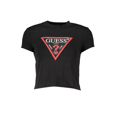 T-shirt Guess W3BI54J1314-BLK Μαύρο