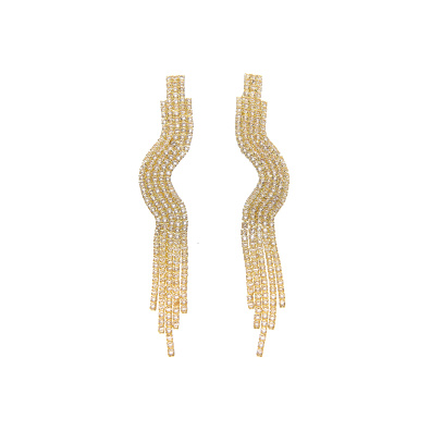 Κρεμαστά σκουλαρίκια με πέτρες lyod 3-2 - Χρυσό