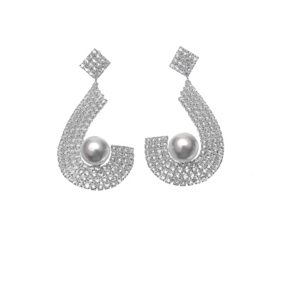 Κρεμαστά σκουλαρίκια με πέτρες lyod 3-5 - Ασημί