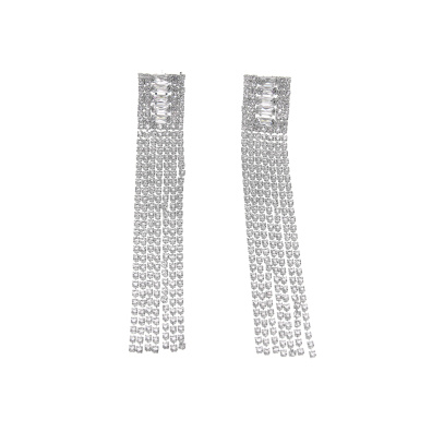 Κρεμαστά σκουλαρίκια με πέτρες lyod 4-6-1 - Ασημί