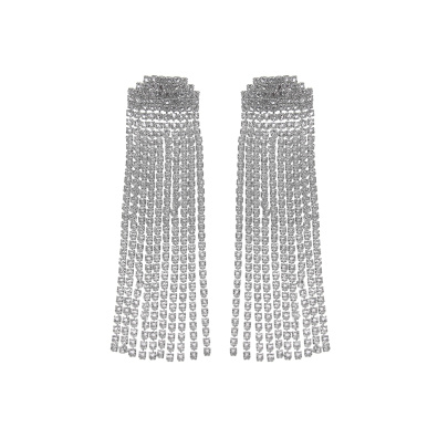 Κρεμαστά σκουλαρίκια με πέτρες lyod 4-8-1 - Ασημί