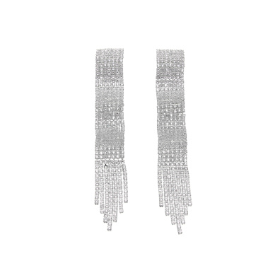 Κρεμαστά σκουλαρίκια με πέτρες lyod 6-20-1 - Ασημί