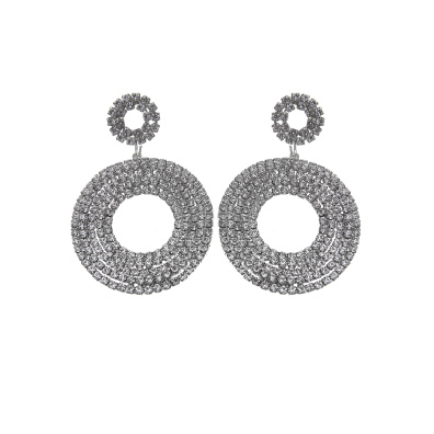 Κρεμαστά σκουλαρίκια με πέτρες lyod 7-1-1 - Ασημί