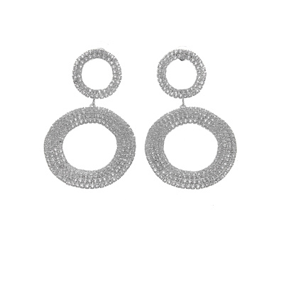 Κρεμαστά σκουλαρίκια με πέτρες lyod 7-2-4 - Ασημί