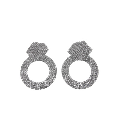 Κρεμαστά σκουλαρίκια με πέτρες lyod 7-3-1 - Ασημί