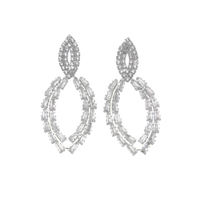 Κρεμαστά σκουλαρίκια με πέτρες lyod 8-1-1 - Ασημί