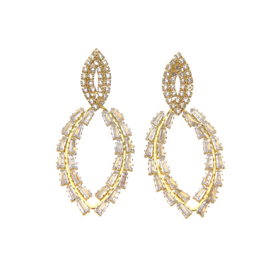 Κρεμαστά σκουλαρίκια με πέτρες lyod 8-1-1 - Χρυσό