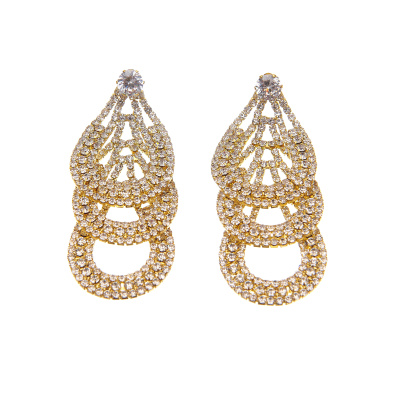 Κρεμαστά σκουλαρίκια με πέτρες lyod 8-2-1 - Χρυσό