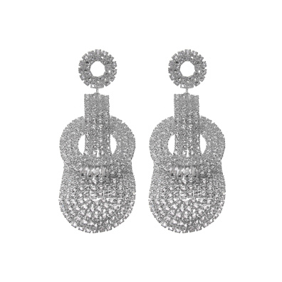 Κρεμαστά σκουλαρίκια με πέτρες lyod 8-4-1 - Ασημί