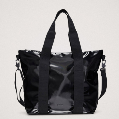 Αδιάβροχη Τσάντα Rains Tote Bag Mini 14160-29 Μεταλλικό Μαύρο