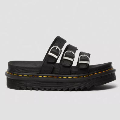 Δερμάτινο Πέδιλο Με Λουριά Dr.Martens 25456001 Μαύρο