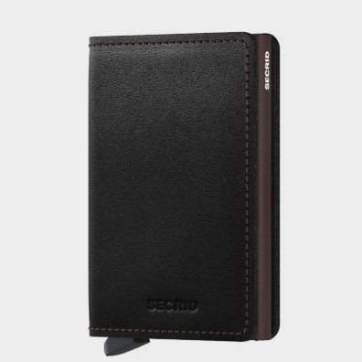 Δερμάτινο Πορτοφόλι Secrid Miniwallet  original Black-Brown Μαύρο